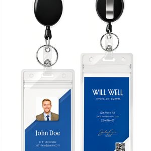 Will Well Heavy Duty Badge Holder PVC Metal Clip-0