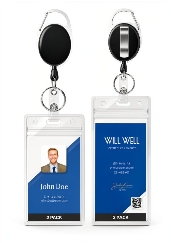 Will Well Heavy Duty Badge Holder PVC Metal Clip-0