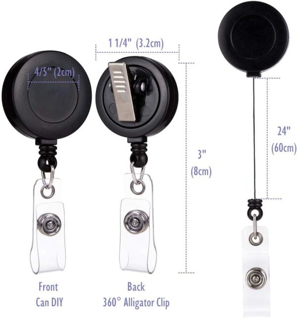QREEL Extendable Badge Holders ABS Material Office Supplies-1