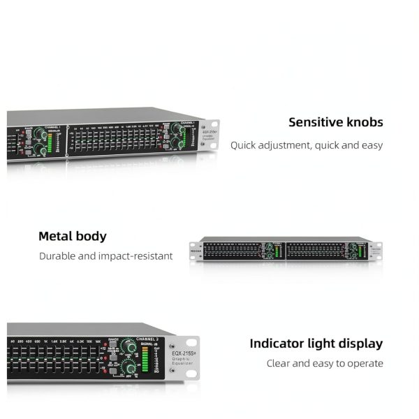 Professional Dual-Channel Stereo Graphic Equalizer EQX-215S-6