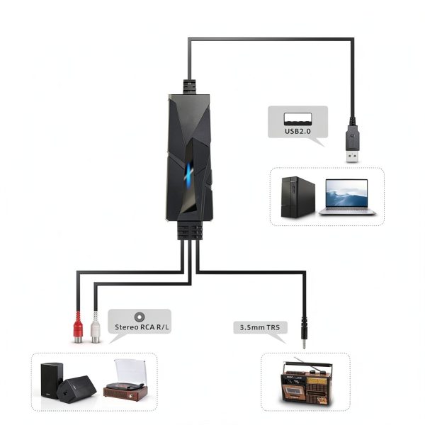 USB C Audio Grabber DigitalLife Metal Converter-4