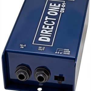 DB-01 Black Direct Box with XLR Output and 1/4" Jacks – Metal Build-0
