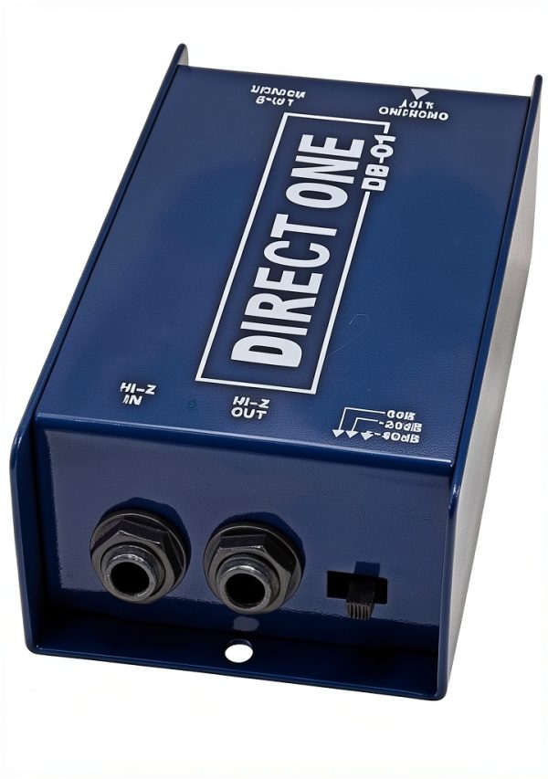 DB-01 Black Direct Box with XLR Output and 1/4" Jacks – Metal Build-0