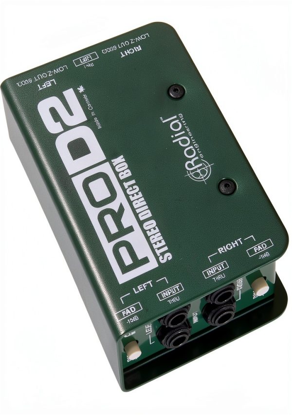 Radial R8001102 Green Stereo DI Box with Lift Switch and 15dB Pad-0