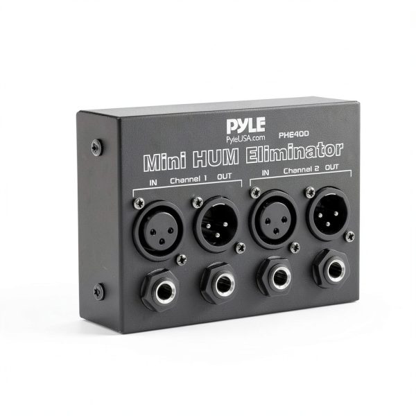 PylePro PHE400 Hum Eliminator Noise Isolator Black XLR Direct Box-1