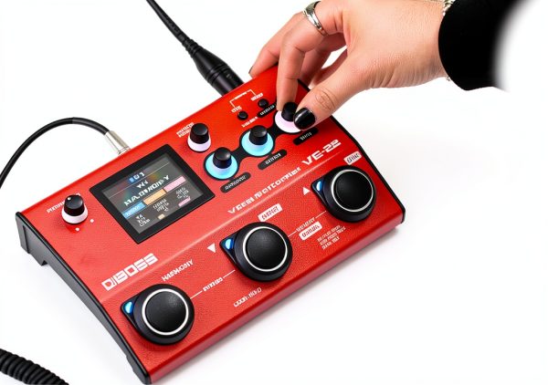 BOSS VE-22 Red Vocal Effects Processor Portable Toolbox for Singers-1