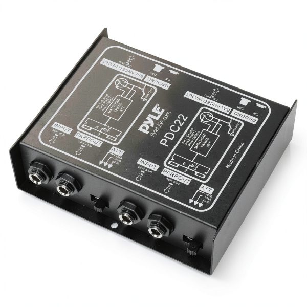 Sound Around Dual Direct Box PDC22 Instrument DI Box with Ground Lift-0