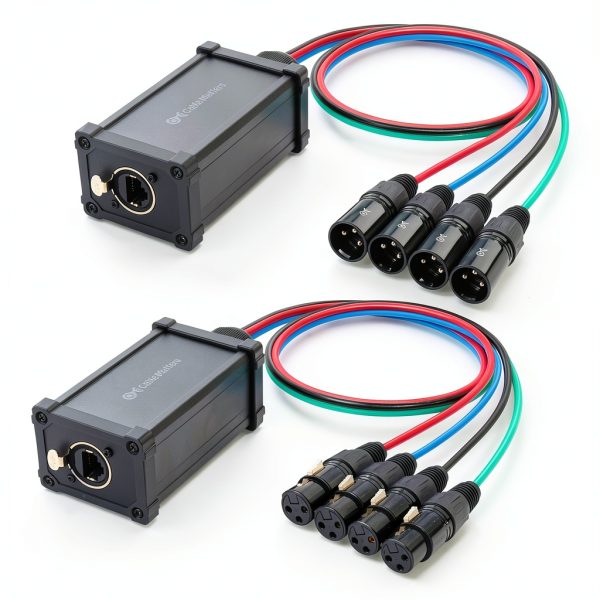Cable Matters Ethernet to XLR Breakout Box, Cat6, Light‑Enabled-0
