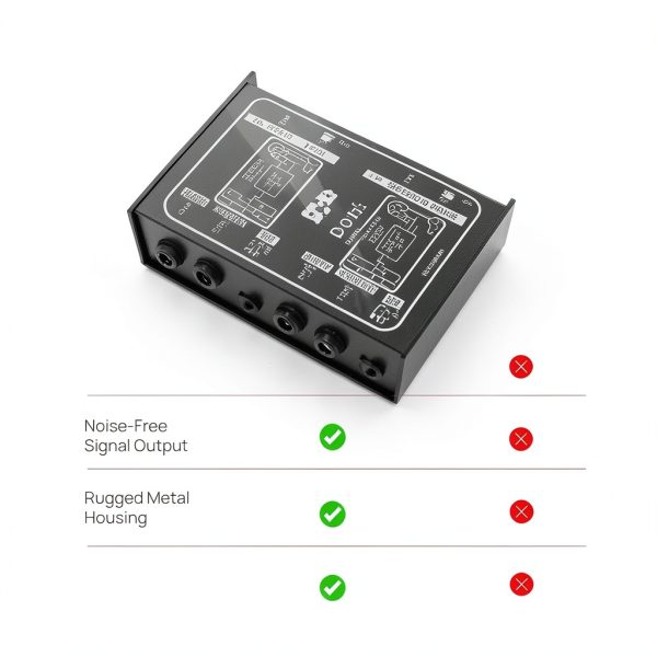 Sound Around Dual Direct Box PDC22 Instrument DI Box with Ground Lift-6
