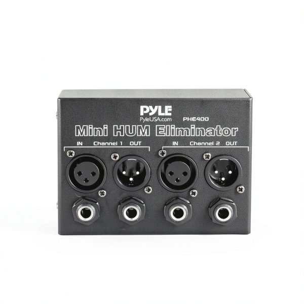 PylePro PHE400 Hum Eliminator Noise Isolator Black XLR Direct Box-3