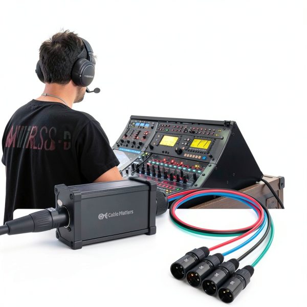 Cable Matters Ethernet to XLR Breakout Box, Cat6, Light‑Enabled-4