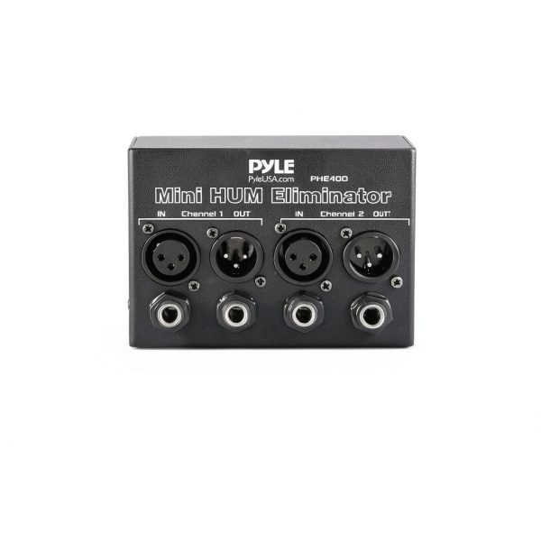 PylePro PHE400 Hum Eliminator Noise Isolator Black XLR Direct Box-2