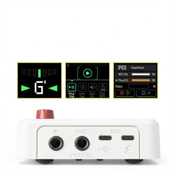 QME-10WH White Digital Modeling Multi‑Effects Processor with USB-3