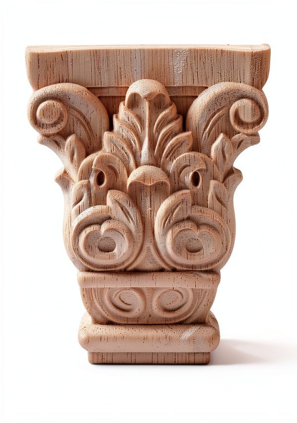 Amosfun Carved Wood Corbels Trim for Furniture Vintage Style-8