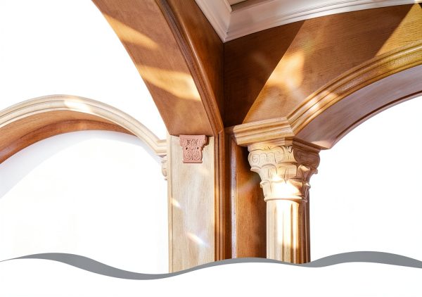Amosfun Carved Wood Corbels Trim for Furniture Vintage Style-4