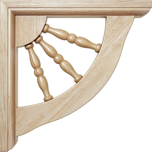 Ekena Millwork Andrea Wagon Wheel Bracket Rubberwood 15x7x7-2