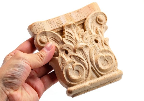 Amosfun Carved Wood Corbels Trim for Furniture Vintage Style-2