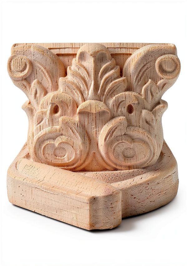 Amosfun Carved Wood Corbels Trim for Furniture Vintage Style-7