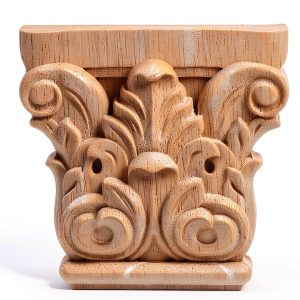 Amosfun Carved Wood Corbels Trim for Furniture Vintage Style-0