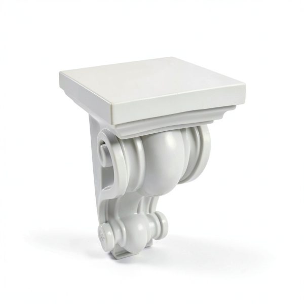 LC LICTOP PU Corbel Vintage White Shelf Bracket 4x4x7.16 Inch-3