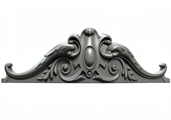 Ekena Millwork Kendall Center Corbel Scroll Onlay 42"W x 8"H x 2.5"P-1