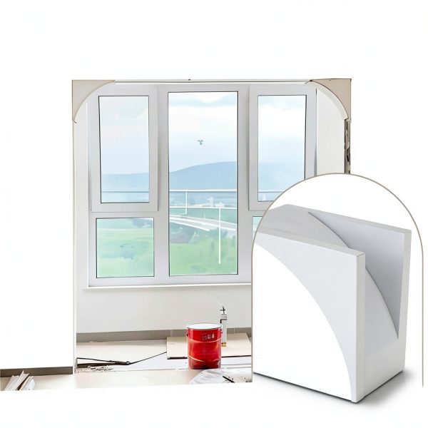 UNFIAMILY 2 Pcs Rounded Doorway Arch Kit,DIY 3D Arch Kit for Doorway, 8.5x8.5X 5IN Interior Doorway Precurved Drywall,Easy to Add Half Round Arch to Any Opening for Interior Decoration-4