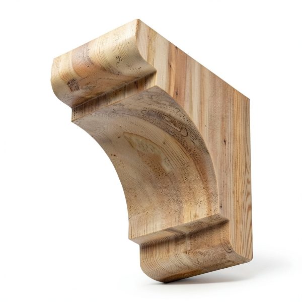 Wood Corbel 31T1S Smooth Finish by Timber Build – 5½" Projection-1