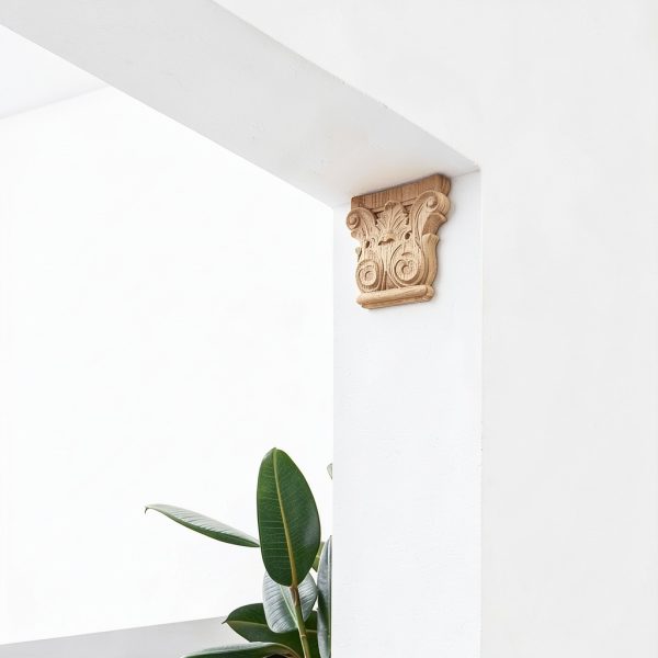 Amosfun Carved Wood Corbels Trim for Furniture Vintage Style-5