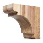 Wood Corbel 31T1S Smooth Finish by Timber Build – 5½" Projection-0
