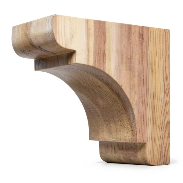 Wood Corbel 31T1S Smooth Finish by Timber Build – 5½" Projection-0