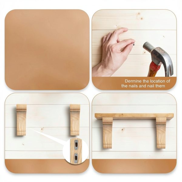 Wood Corbels 4 Pcs Shelf Brackets 6x6x1.75in Vercraft Vercraft-0599-3