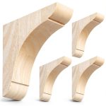 Wood Corbels 4 Pcs Shelf Brackets 6x6x1.75in Vercraft Vercraft-0599-0