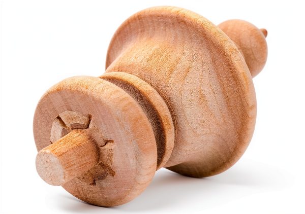Turned Birch Wooden Finial 3-1/2" Height by UNIQANTIQ Spindle-1