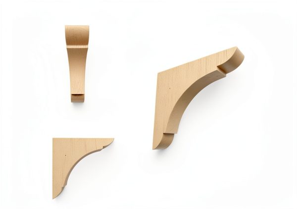 Ekena Millwork Medium Olympic Wood Bracket 1.75"x8"x8" Rubberwood-4