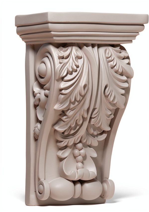 Ekena Millwork Corbel 5 1/4" W x 3 1/4" D x 8 3/8" H White Urethane-1
