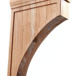 Ekena Millwork Large Gomez Bracket 2.5" W x 8" D x 12" H Rubberwood-0