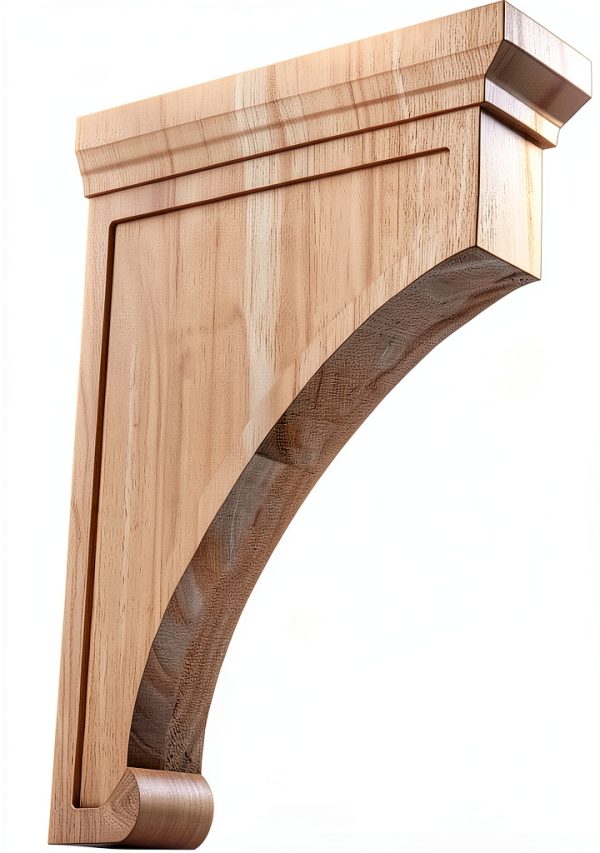 Ekena Millwork Large Gomez Bracket 2.5" W x 8" D x 12" H Rubberwood-0