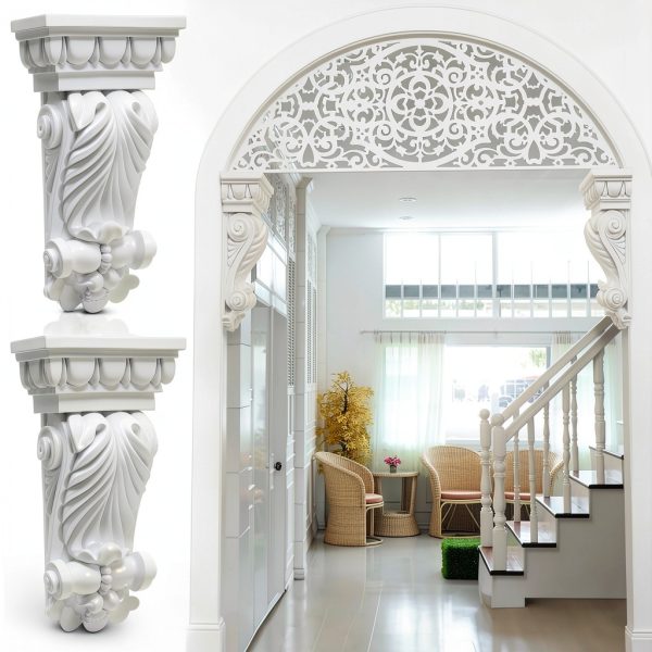 Corbels Weysat 2-Pc Decorative Bracket for Doorway & Fireplace-0