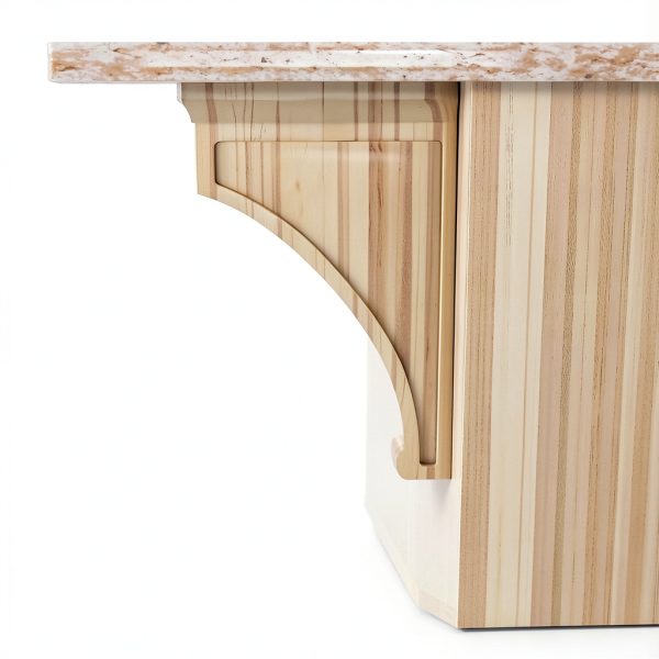 Ekena Millwork Large Gomez Bracket 2.5" W x 8" D x 12" H Rubberwood-4