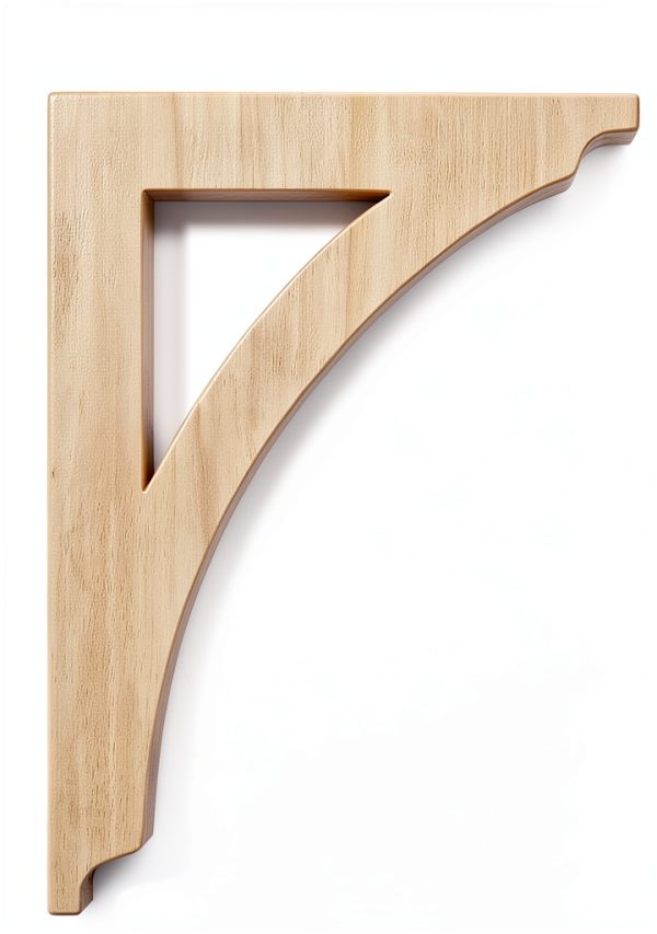 Ekena Millwork BKTW01X08X12THRW Large Thorton Wood Wood Brackets, 1 3/4"W x 8 1/2"D x 12"H , Rubberwood-2