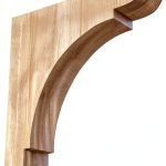 Ekena Millwork Medium Olympic Wood Bracket 1.75"x8"x8" Rubberwood-0