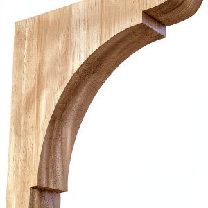 Ekena Millwork Medium Olympic Wood Bracket 1.75"x8"x8" Rubberwood-0