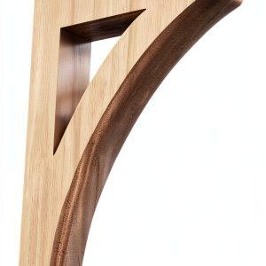 Ekena Millwork BKTW01X08X12THRW Large Thorton Wood Wood Brackets, 1 3/4"W x 8 1/2"D x 12"H , Rubberwood-0